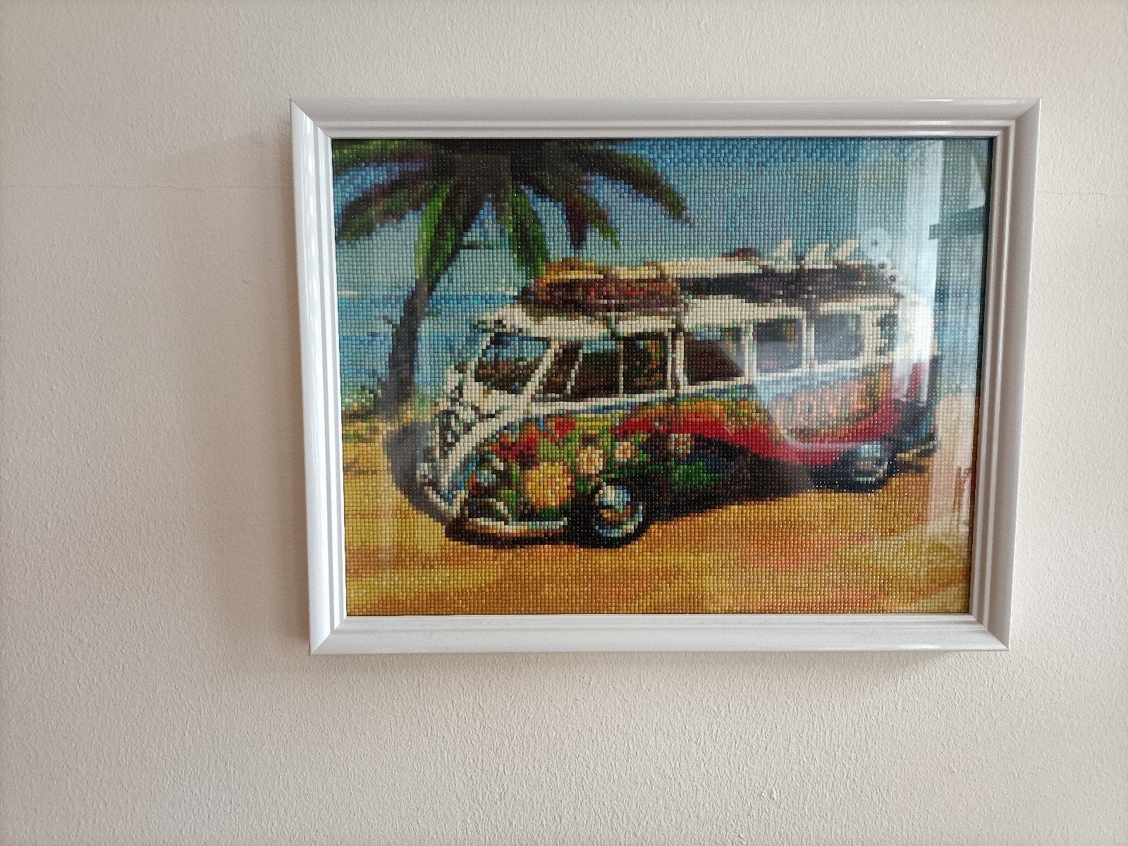Diamond Painting VW Bus met palmboom en strand, Minder dan 50 cm, Oorspronkelijke maker, Overige typen, Nieuw