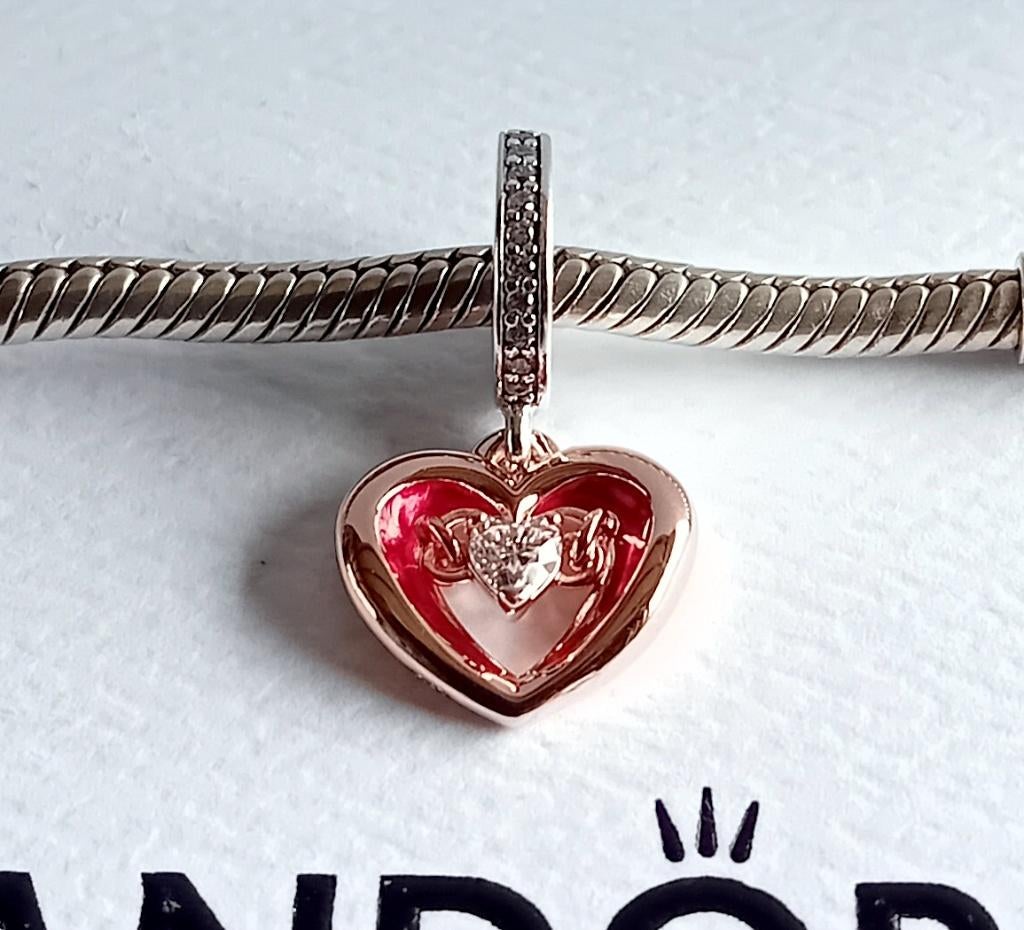 Voor je Liefje; Pandora Hartje "All for Love", Pandora, Nieuw, Ophalen of Verzenden, 1 bedel