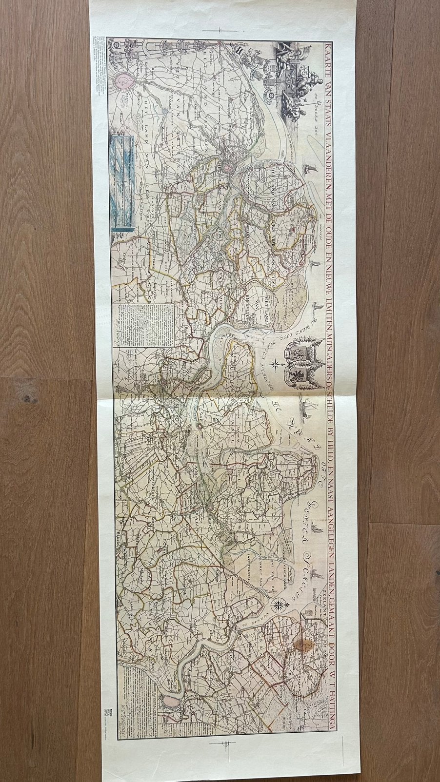 Kaart, vlaanderen, de schelde bij Lillo, Ophalen