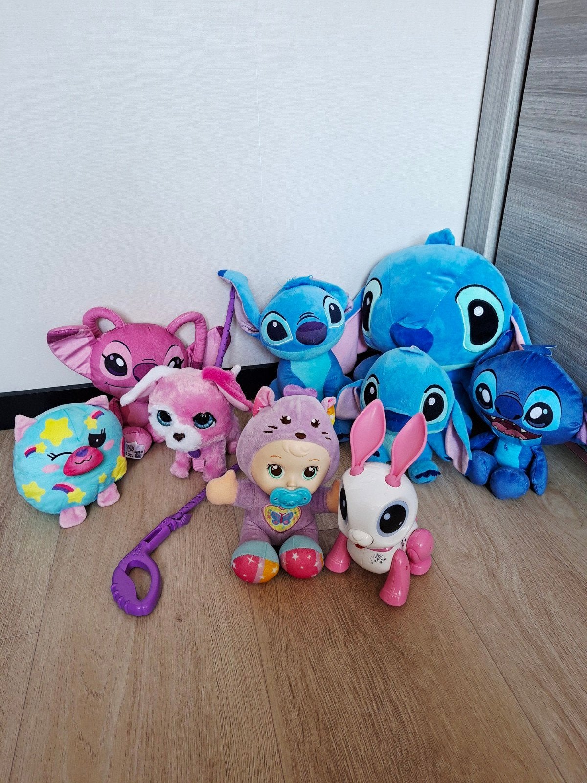 Leuke partij Stitch knuffels en speelgoed met geluid, Ophalen of Verzenden, Zo goed als nieuw, Jongen of Meisje
