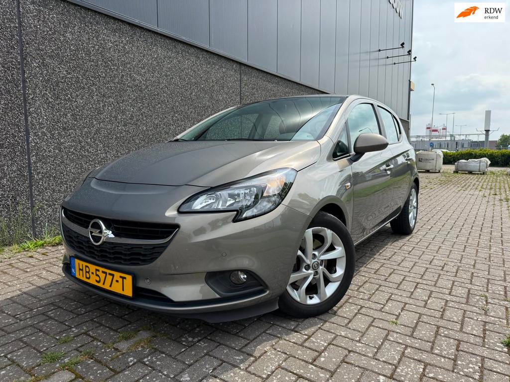 Opel Corsa 1.0 Turbo Edition/Nieuwe APK en beurt!, Auto's, Voorwielaandrijving, Stof, Gebruikt, Bruin