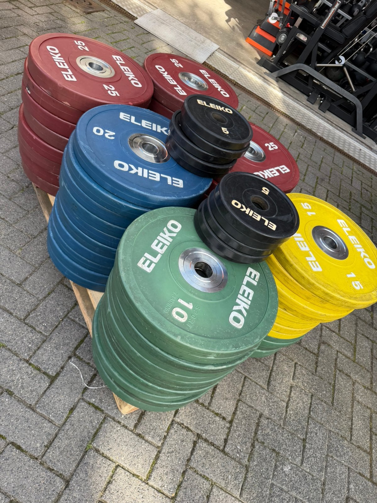 1150kg Eleiko Bumperplates, Sport en Fitness, Ophalen, Gebruikt, Halterschijven