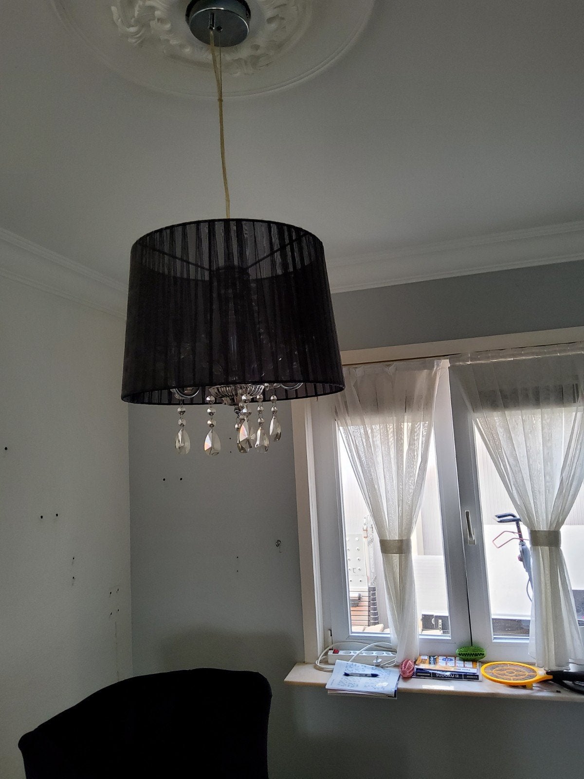 3 hanglampen Kroonluchter Ann-Kathrin, Ophalen, E27 (groot), Zo goed als nieuw, Glas