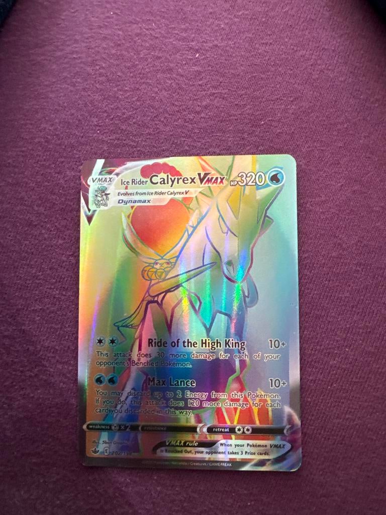 Ice Rider Calyrex VMAX Pokémon kaart (Foil), Hobby en Vrije tijd, Verzamelkaartspellen | Pokémon, Ophalen of Verzenden, Zo goed als nieuw