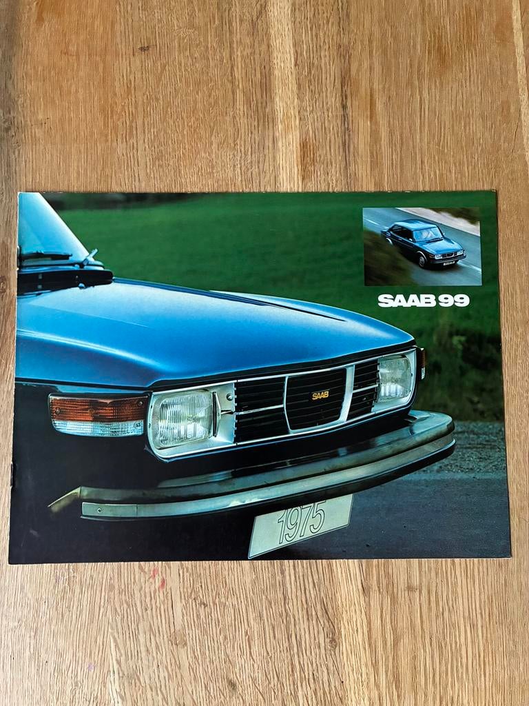 Saab 99 brochure 1975, Ophalen of Verzenden, Zo goed als nieuw, Overige merken