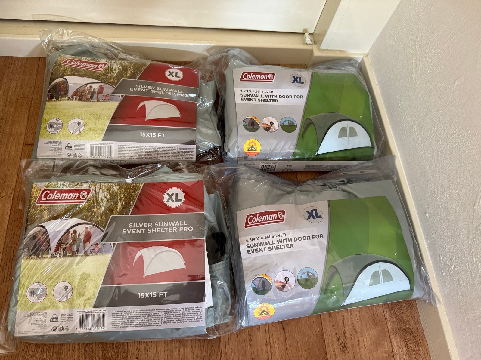 Coleman Event Shelter XL zijwanden (2x met deur, 2x zonder), Ophalen of Verzenden, Gebruikt