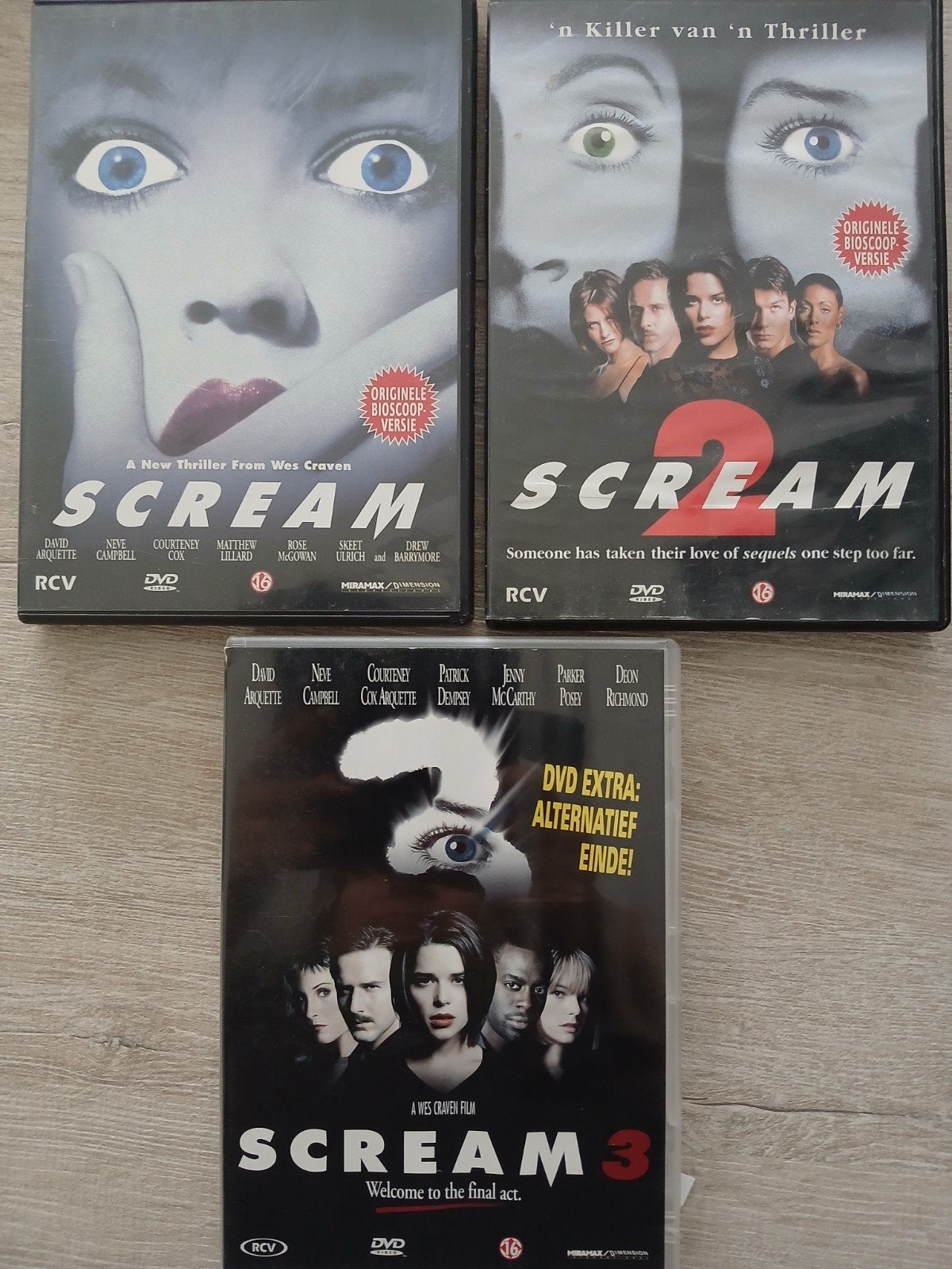 scream ( set - delen 1-2-3 ), Vanaf 16 jaar, Ophalen of Verzenden, Zo goed als nieuw, Overige genres
