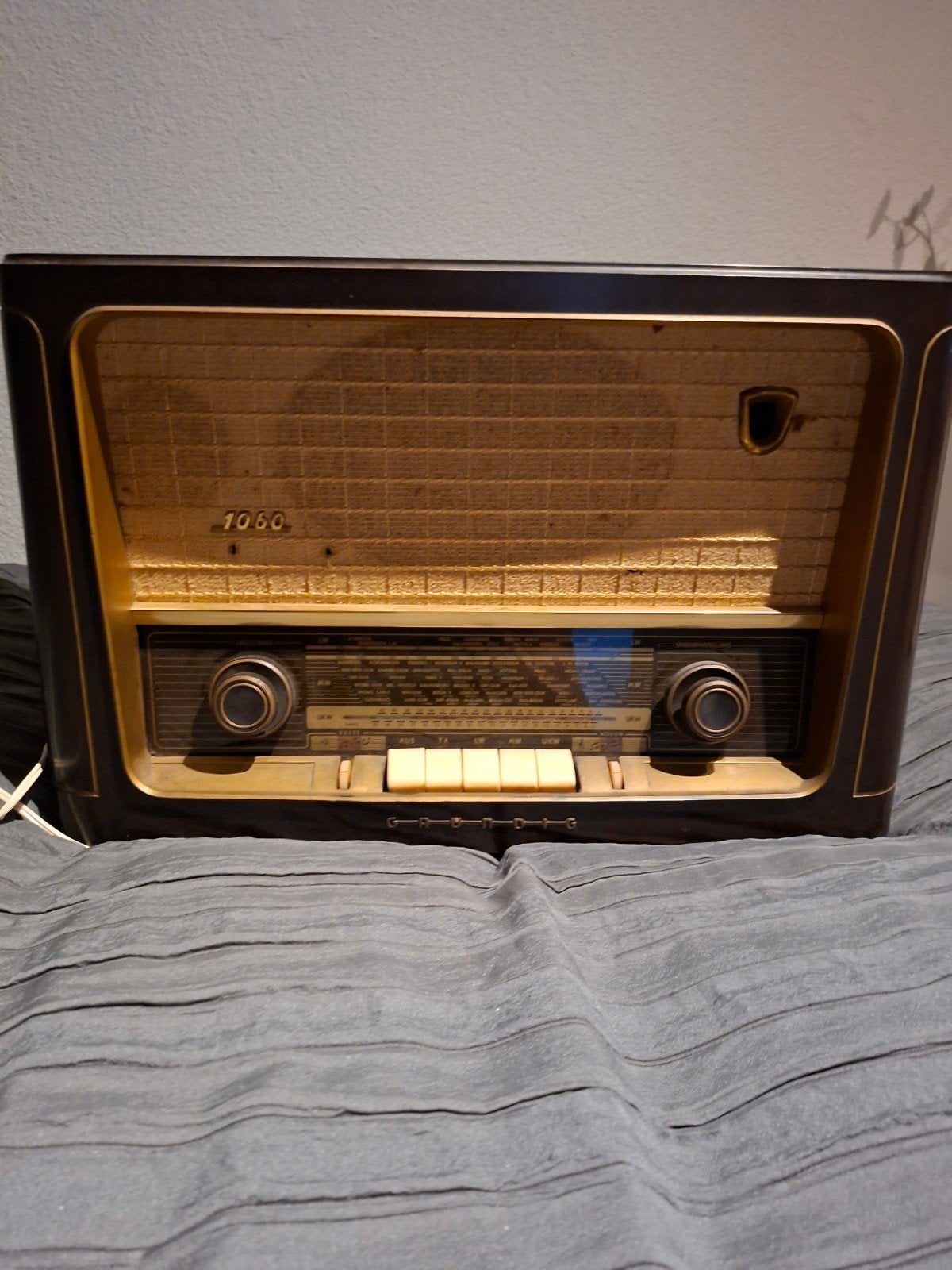 Vintage Grundig Radio Type 1060 - Jaren '50 Buizenradio, Ophalen of Verzenden, Gebruikt, Radio