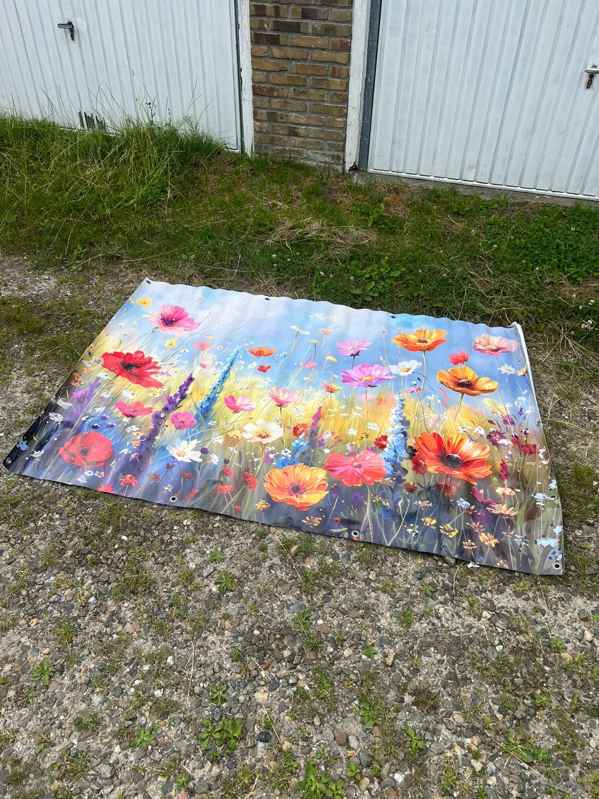 Tuinposter wilde bloemen xxl €15,- afhaal, Ophalen, Zo goed als nieuw