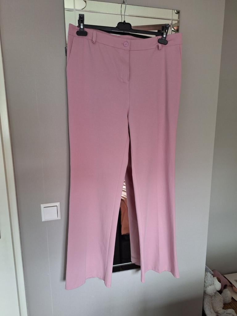 Nieuwe Made in Italy broek, maat 46/48, heerlijke stretch, Maat 46/48 (XL) of groter, Nieuw, Roze, Lang