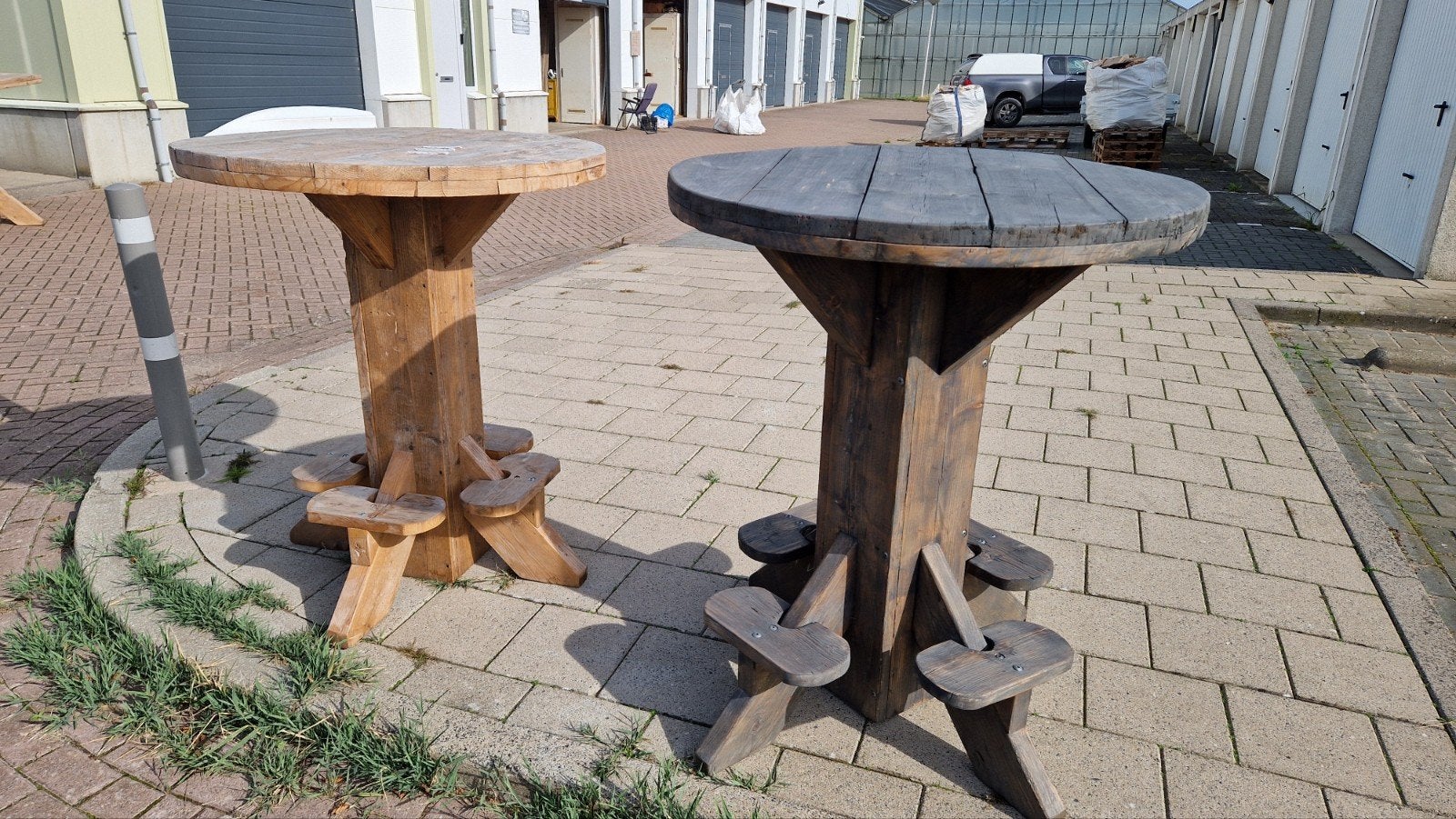 Diverse steigerhouten meubels, Tuin en Terras, Ophalen, Zo goed als nieuw, Rechthoekig, Hout