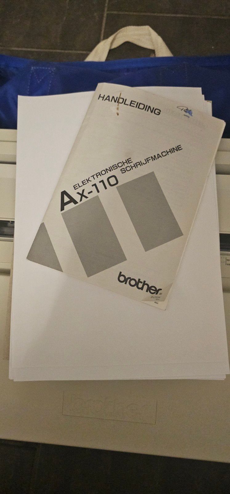 Vintage Brother AX-110 elektronische schrijfmachine, Ophalen of Verzenden