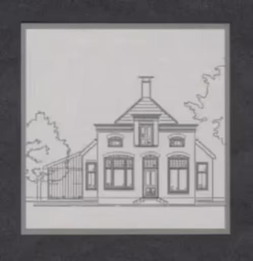 Knipsel Valthermond Vervenershuis Tekening., Verzamelen, Ophalen of Verzenden, Zo goed als nieuw