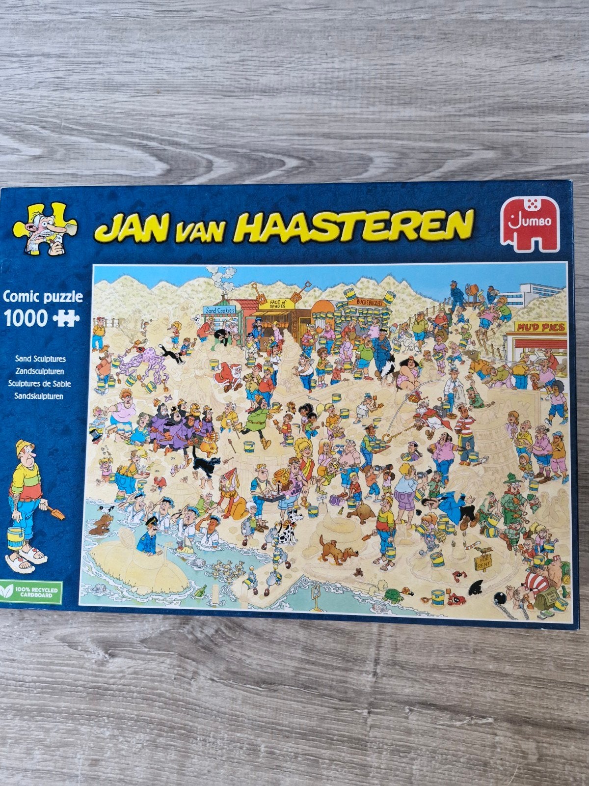 Jan van Haasteren,Zandsculpturen., Hobby en Vrije tijd, Denksport en Puzzels, Ophalen, 500 t/m 1500 stukjes, Zo goed als nieuw
