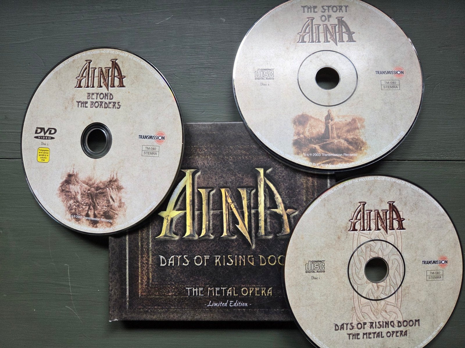 Aina - 2 cd + dvd Days of Rising Doom / The Metal Opera, Ophalen of Verzenden, Zo goed als nieuw, Boxset