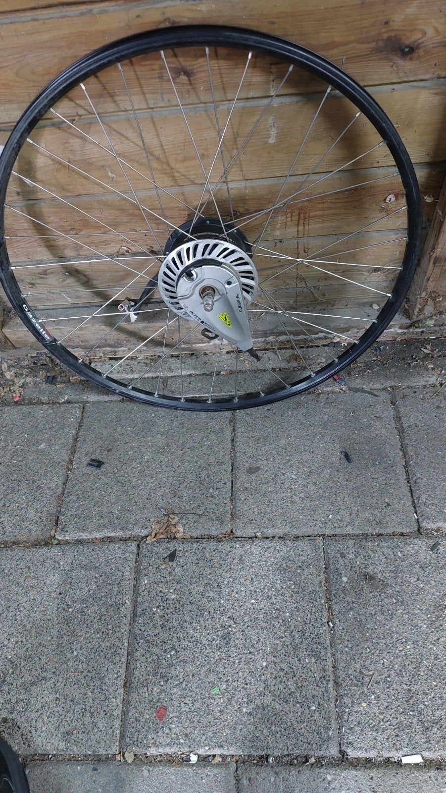 Gazelle voorwiel met Panasonic compacte naafmotor, Fietsen en Brommers, Fietsonderdelen, Gebruikt, Aluminium, Gazelle, Ophalen