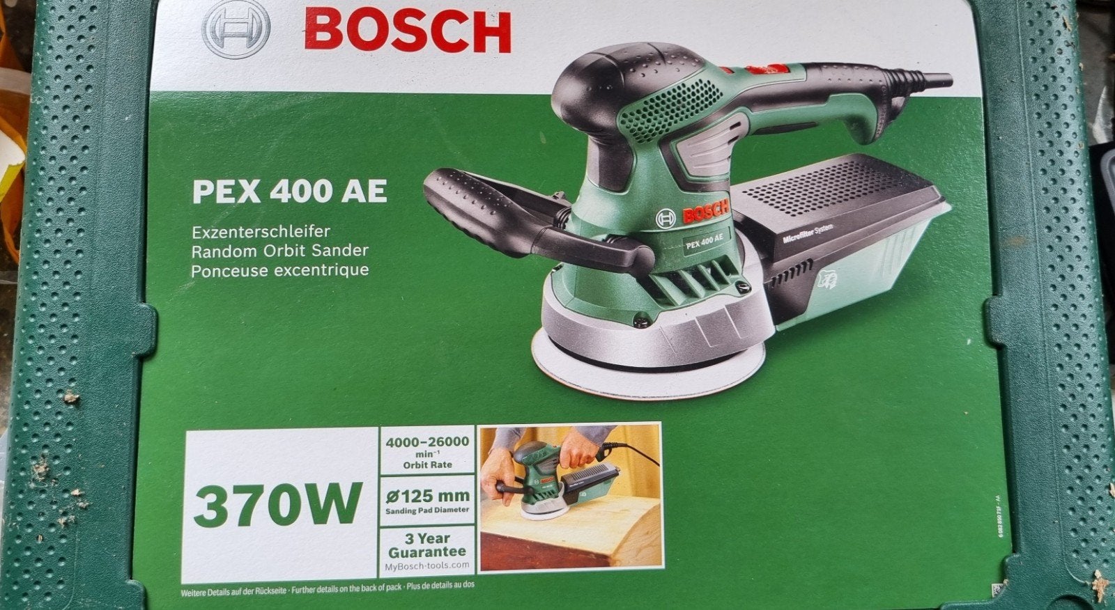 Bosch Excentrische Schuurmachine PEX 400 AE - 370W, Ophalen of Verzenden