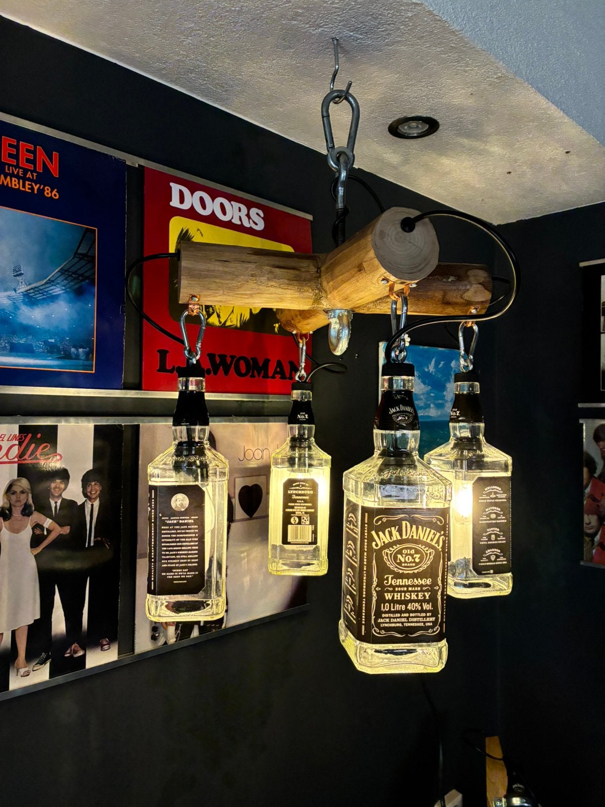 Jack Daniel’s hanglamp kastanje rondhout, Nieuw, Ophalen of Verzenden, Mancave, Minder dan 50 cm