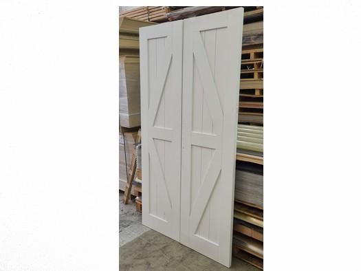 Schuifdeuren /  klapdeuren  63x231.5 cm - Hardhout, Doe-het-zelf en Verbouw, Ophalen, 120 cm of meer, Binnendeur, 200 tot 215 cm