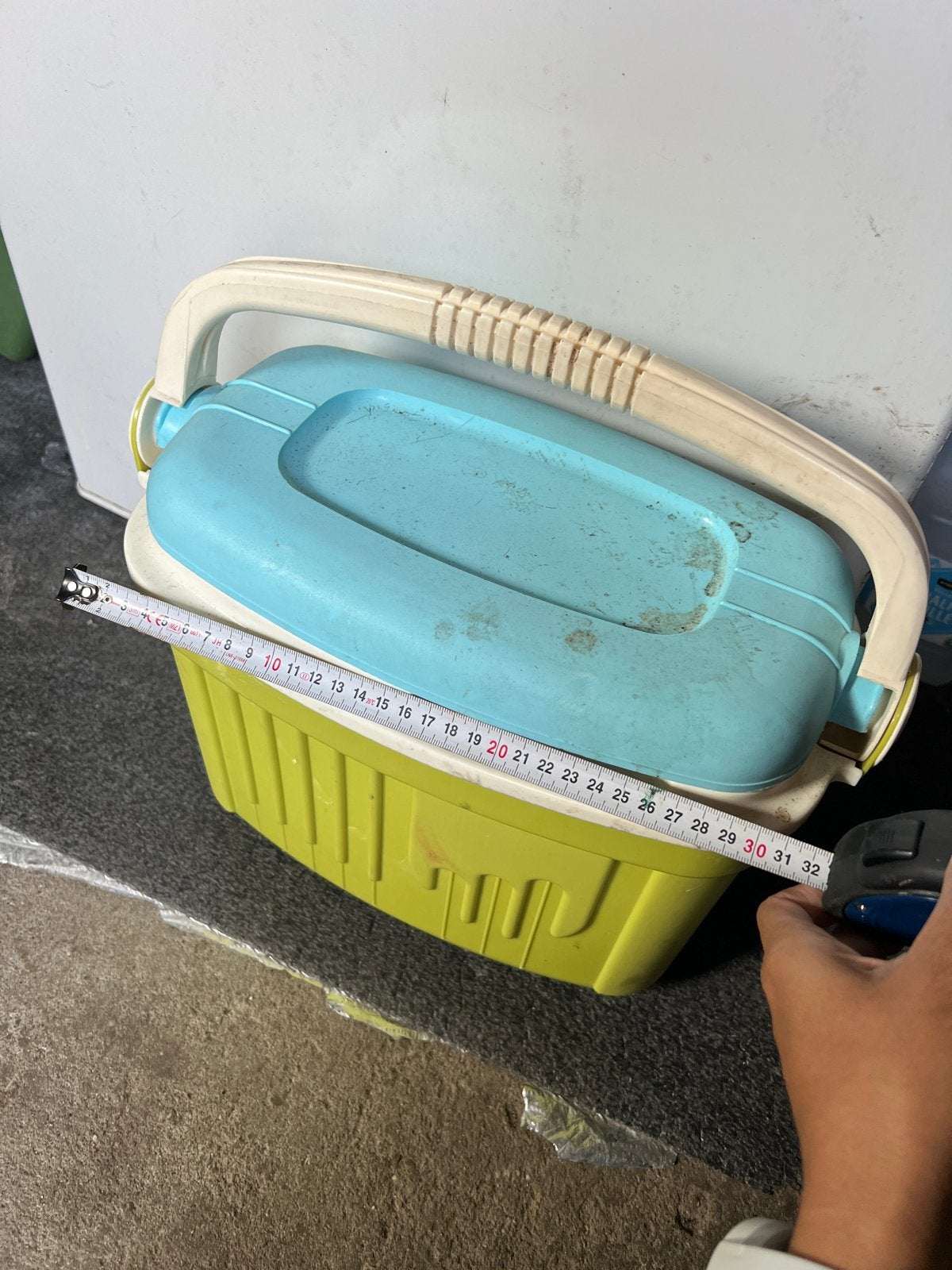 Handige koelbox voor onderweg - groen/blauw, Ophalen of Verzenden, Gebruikt, Koelbox, Koelelement