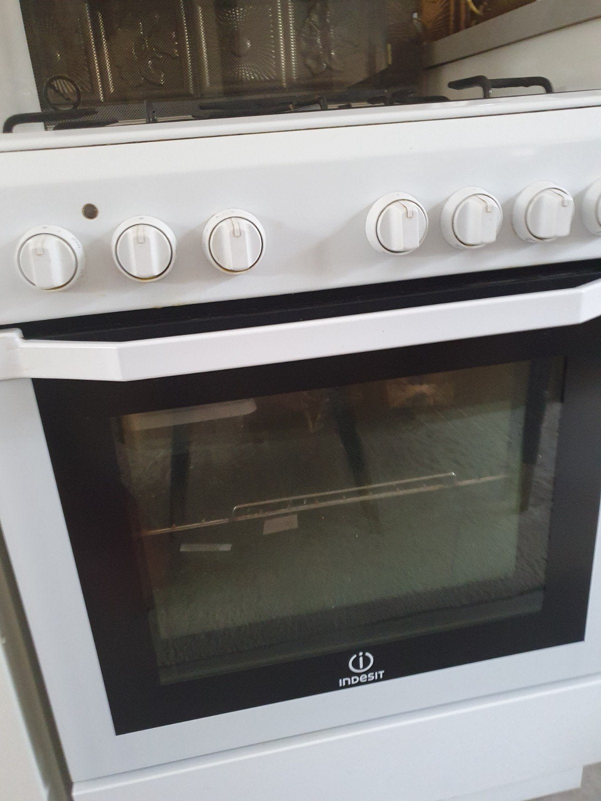 gas fornuis met Electrice oven, Ophalen, 4 kookzones, Gas, Vrijstaand