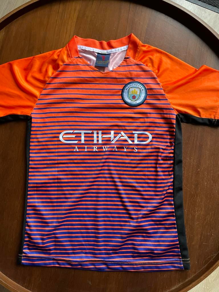 Manchester City Voetbalshirt - Kun Agüero - Maat 128/134, Maat XS of kleiner, Ophalen of Verzenden, Zo goed als nieuw, Shirt
