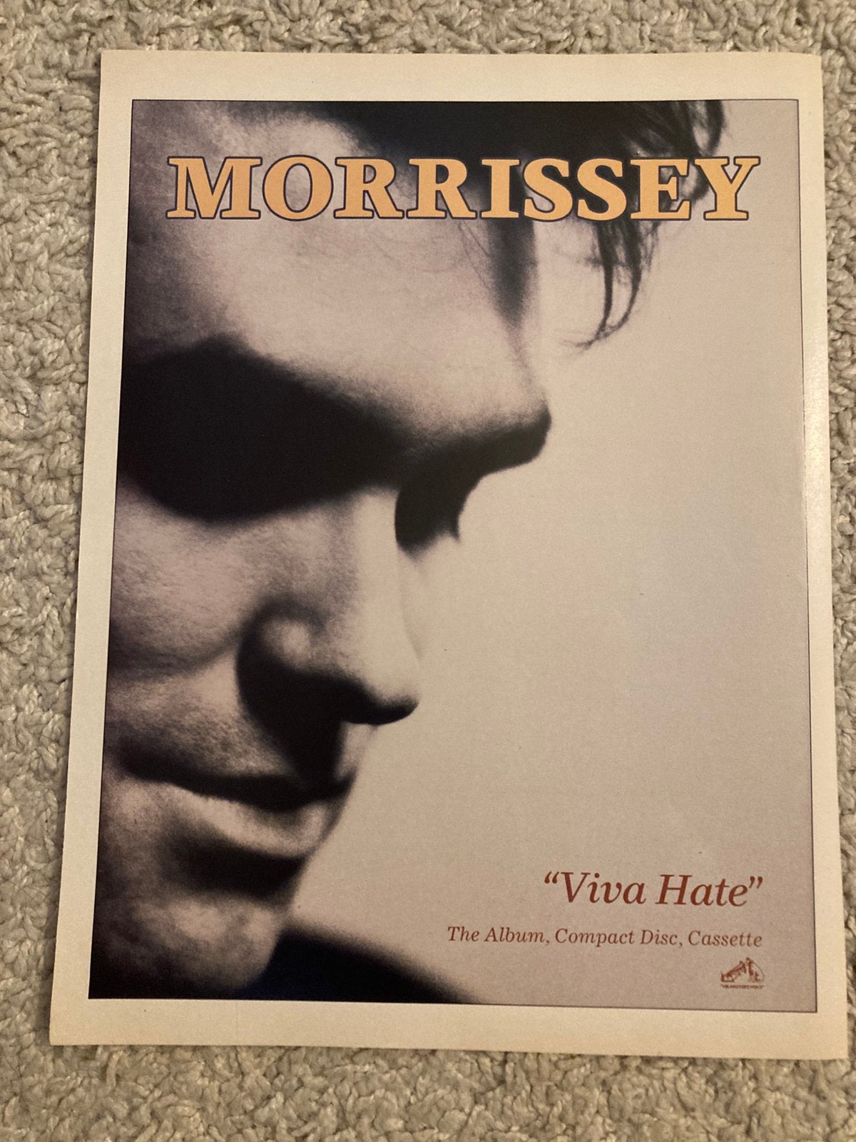 MORRISSEY Viva Hate A4 advertentie, Ophalen of Verzenden