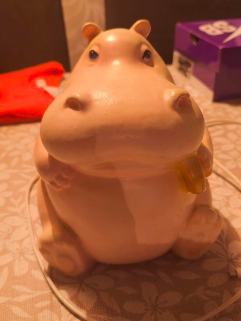 Heico Nijlpaard Vintage Nachtlamp, Ophalen, Gebruikt
