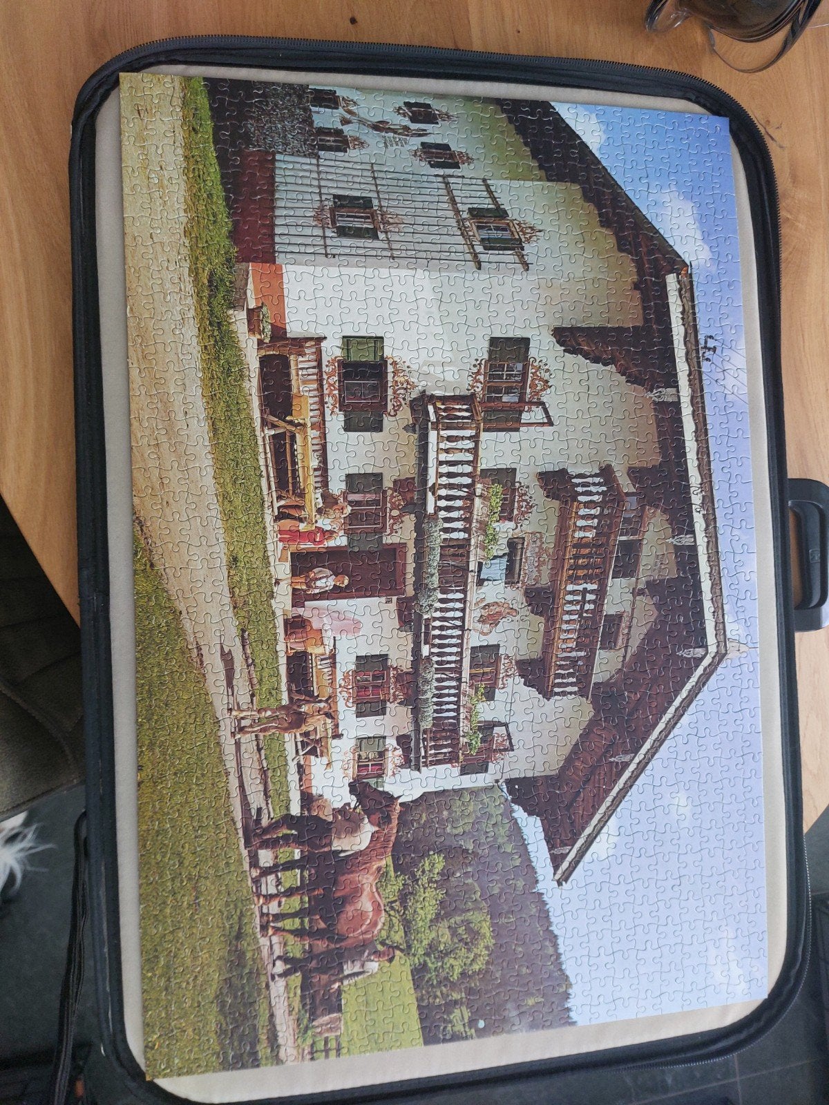 King Size Legpuzzel 1000 stukjes - Boerderij, Ophalen of Verzenden, 500 t/m 1500 stukjes, Gebruikt, Legpuzzel