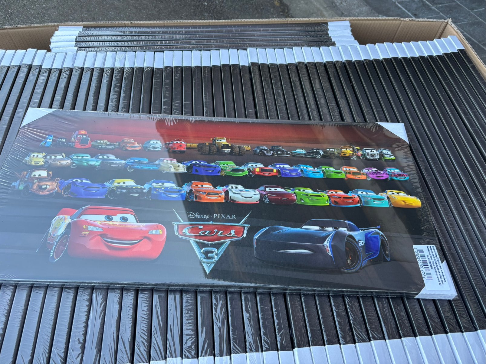 Cars Disney Pixar Canvas Schilderij 33x71cm - 180 stuks, Meerkleurig, Overige stijlen, Nieuw, Ophalen of Verzenden