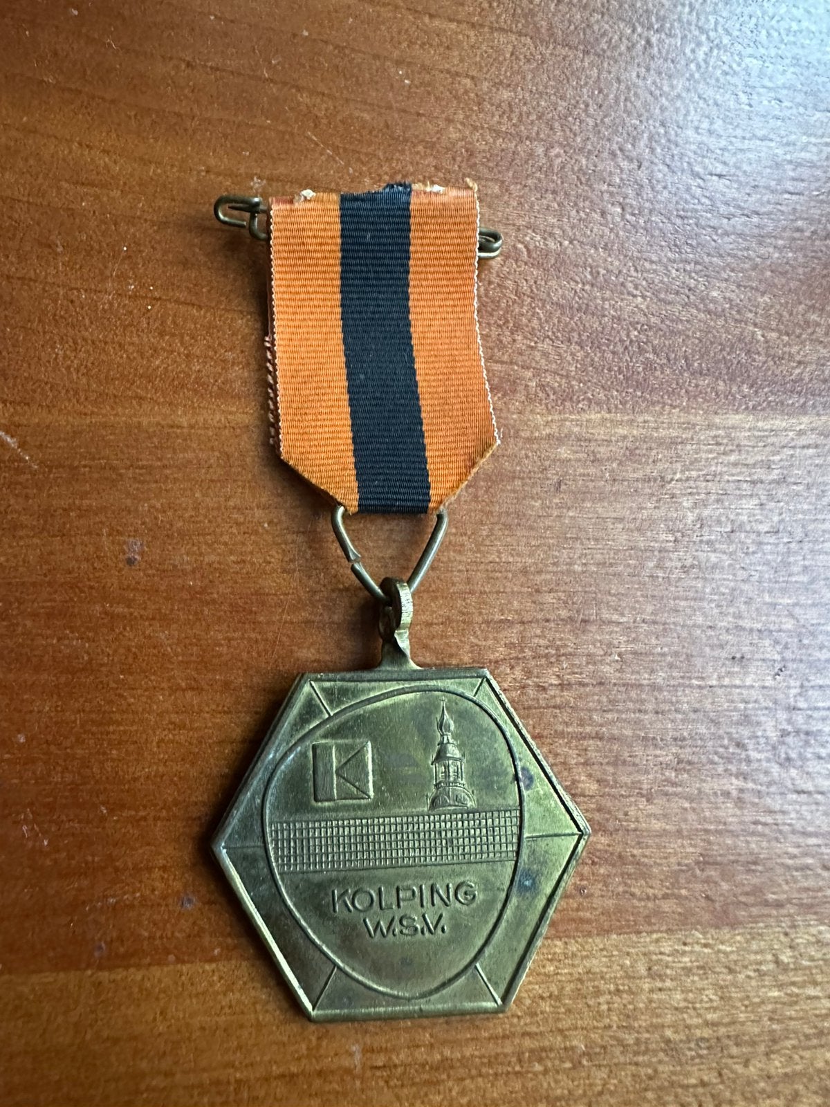 Oude Kolping WSV Medaille met Lint, Ophalen of Verzenden, Overige materialen, Nederland
