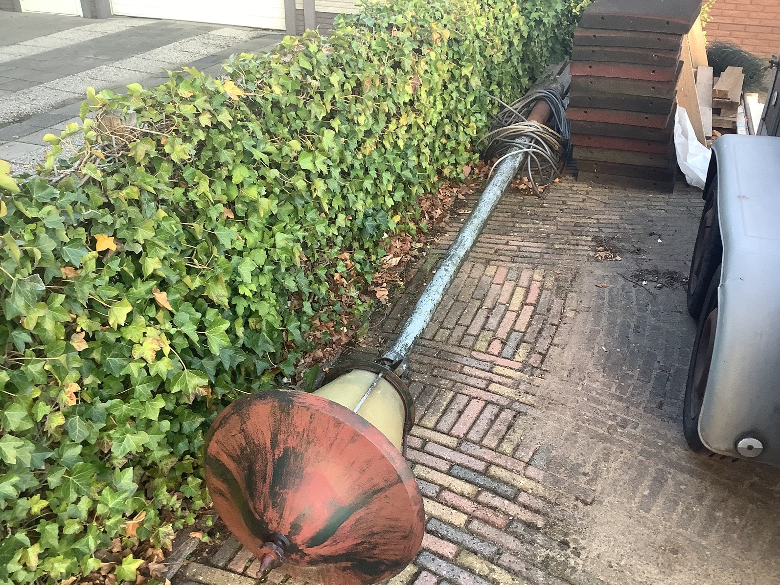 Lantaarnpaal, Tuin en Terras, Ophalen, Gebruikt, Staande lamp, Netvoeding