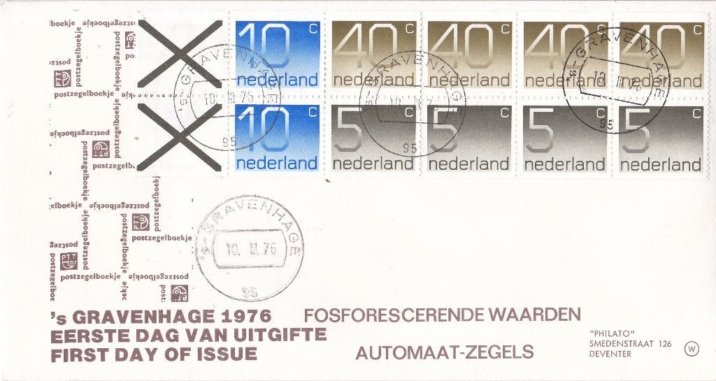 Postzegelboekje 21 – FDC – 10 maart 1976, Verzenden, Onbeschreven, Nederland