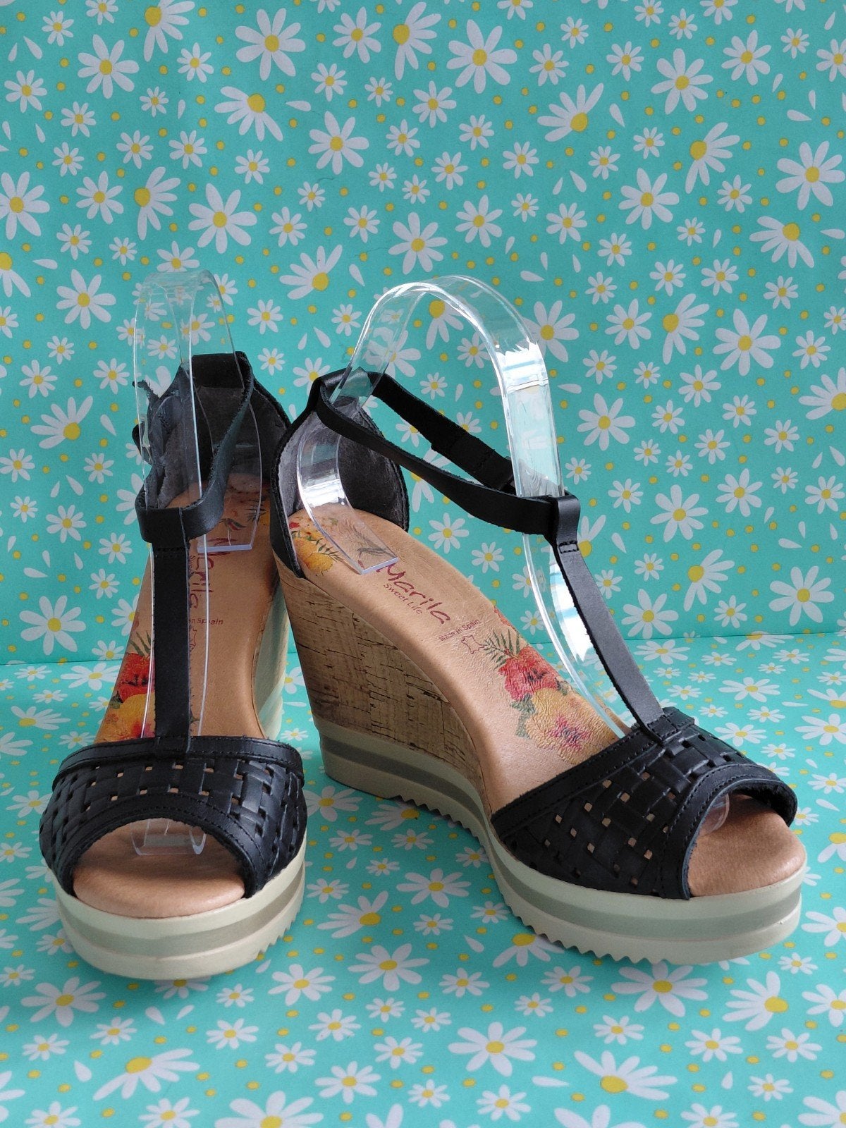 Leren Marila sandalen 40, Kleding | Dames, Zwart, Zo goed als nieuw, Marila, Sandalen of Muiltjes