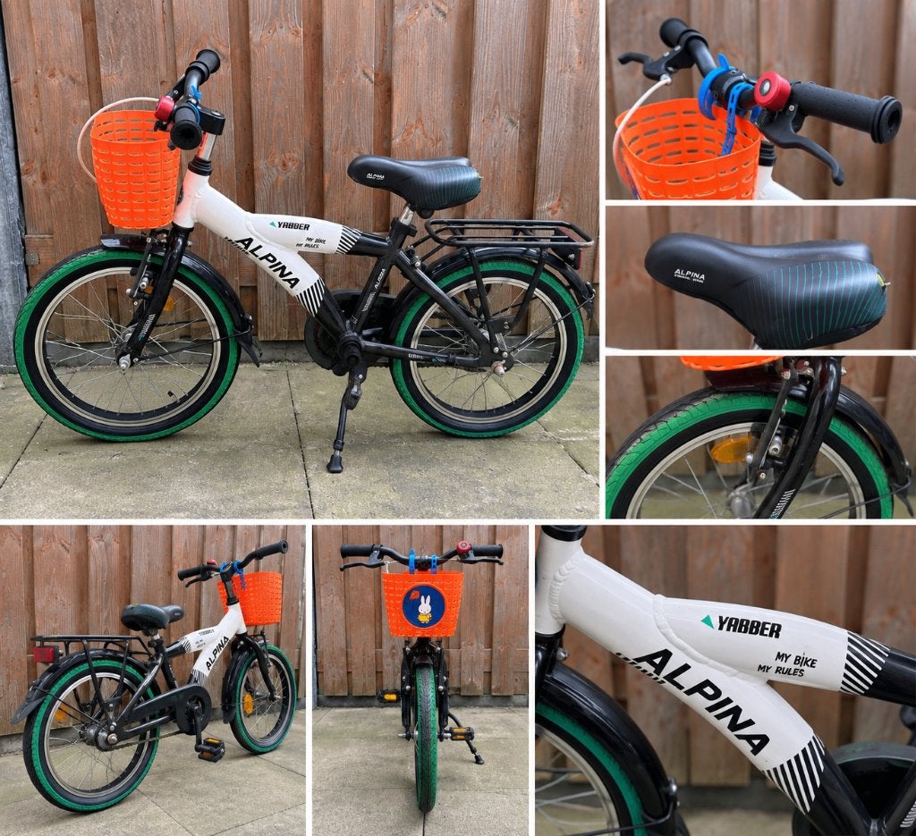 Alpina yabber kinderfiets, Ophalen, Terugtraprem, Alpine, 16 tot 20 inch