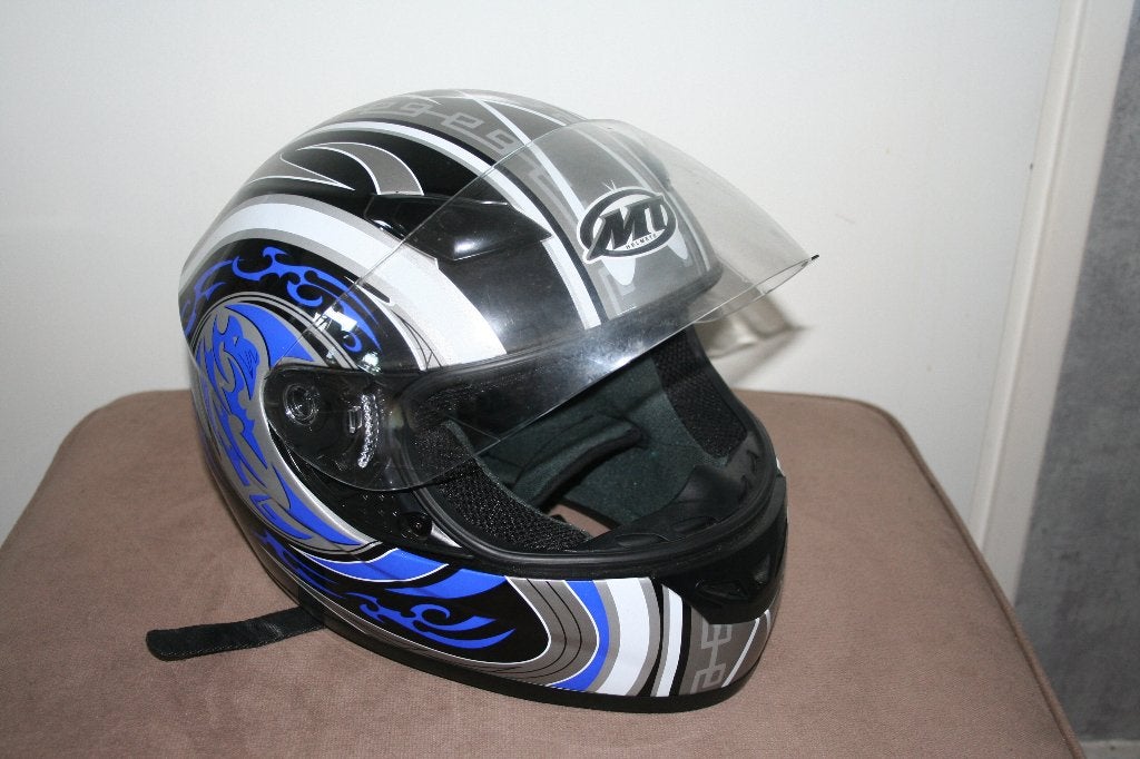 MT Helmets Imola Dragon integraalhelm (zw/zilv/blw) Maat S., Ophalen, Zo goed als nieuw, Small, MT HELMETS