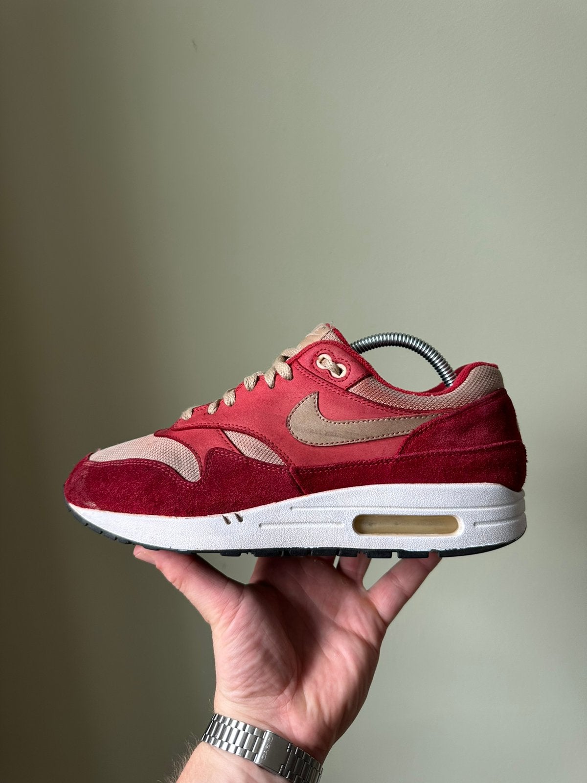 Nike Air Max 1 Curry Red / 42,5, Overige kleuren, Ophalen of Verzenden, Sneakers of Gympen, Gedragen