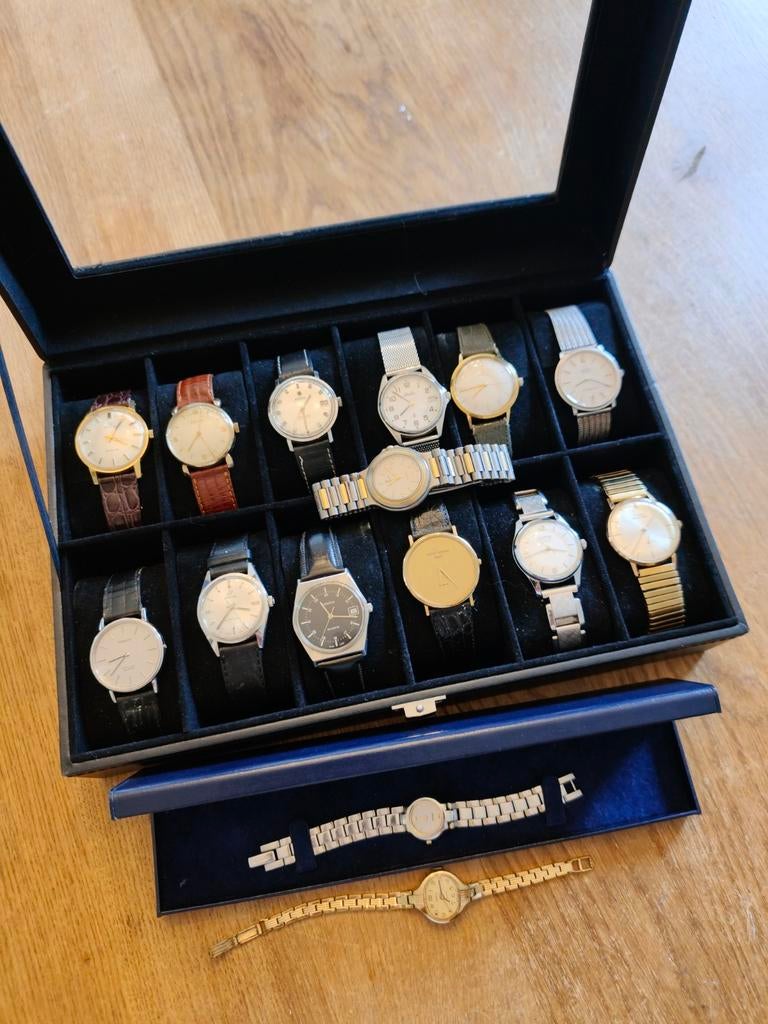 Collectie van 15 Vintage horloges, werkend, Ophalen of Verzenden, Gebruikt, Jongen of Meisje
