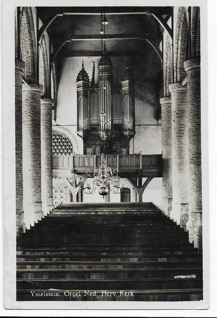 oude gelopen ansichtkaart Ysselstein Orgel ned Herv Kerk, Ophalen of Verzenden, 1980 tot heden, Gelopen