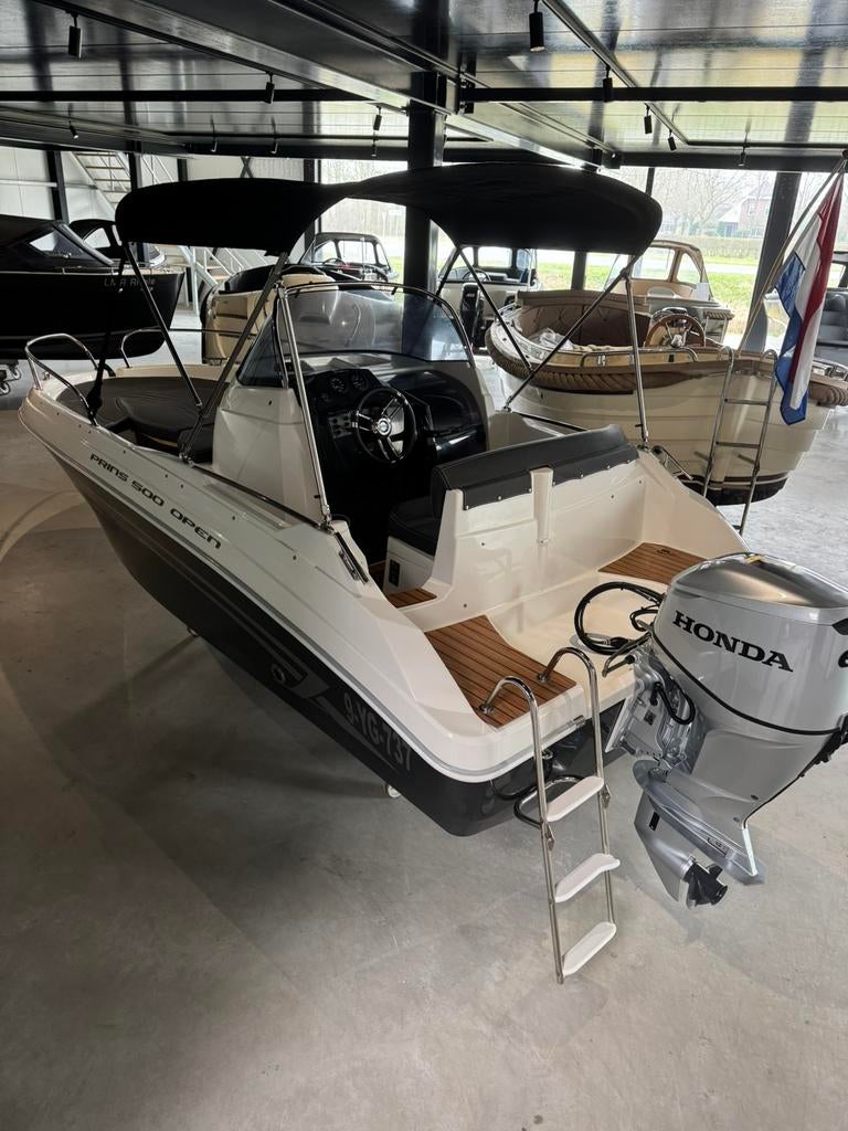 Prins 500 Open - Nieuwe Honda 60pk(MEGA DEAL WEEK), Watersport en Boten, Vis- en Consoleboten, Westrak 15, Prins, Viertaktmotor
