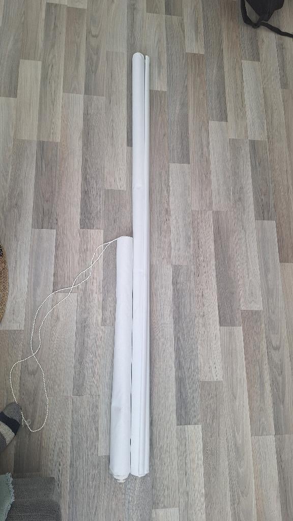 Rolgordijn 2 stuks wit, Ophalen, Wit, 50 tot 100 cm, 150 tot 200 cm