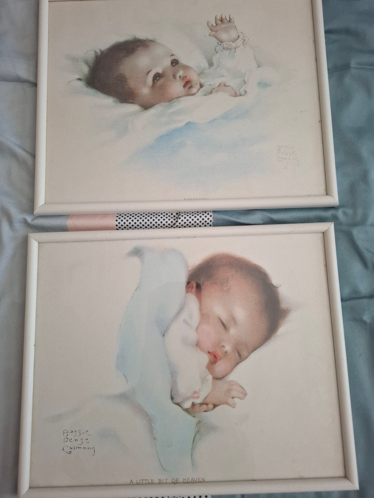 Set van 2 vintage baby prints van Bessie Pease Gutmann, Antiek en Kunst, Kunst | Schilderijen | Klassiek, Ophalen, Portret of Personen