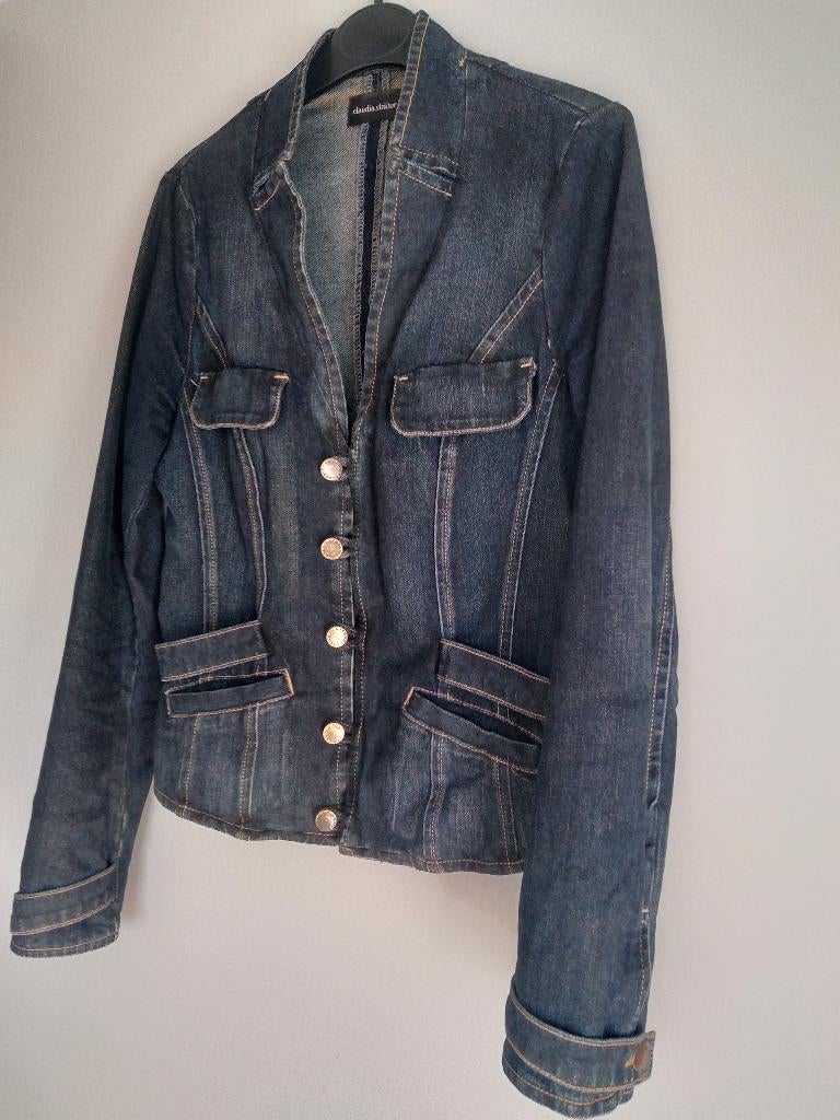 Claudia Sträter getailleerd colbert blazer spijkerjasje (36), Kleding | Dames, Blauw, Ophalen of Verzenden, Zo goed als nieuw