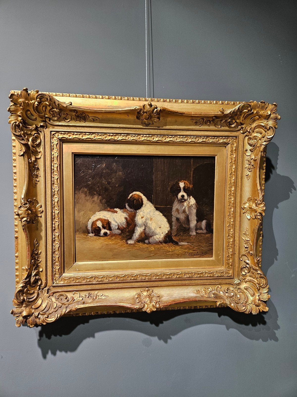 Schilderij Louis Eugène Lambert (1825-1900)Origineel!, Ophalen, Bijzondere lijst, Olieverf, Paneel