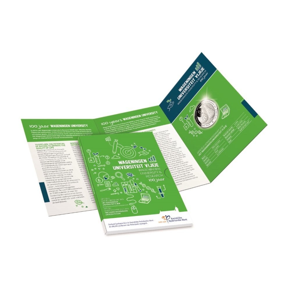 5 euro 2018 - Het Wageningen Universiteitvijfje (PROOF), Setje, Zilver, Overige landen, Ophalen of Verzenden