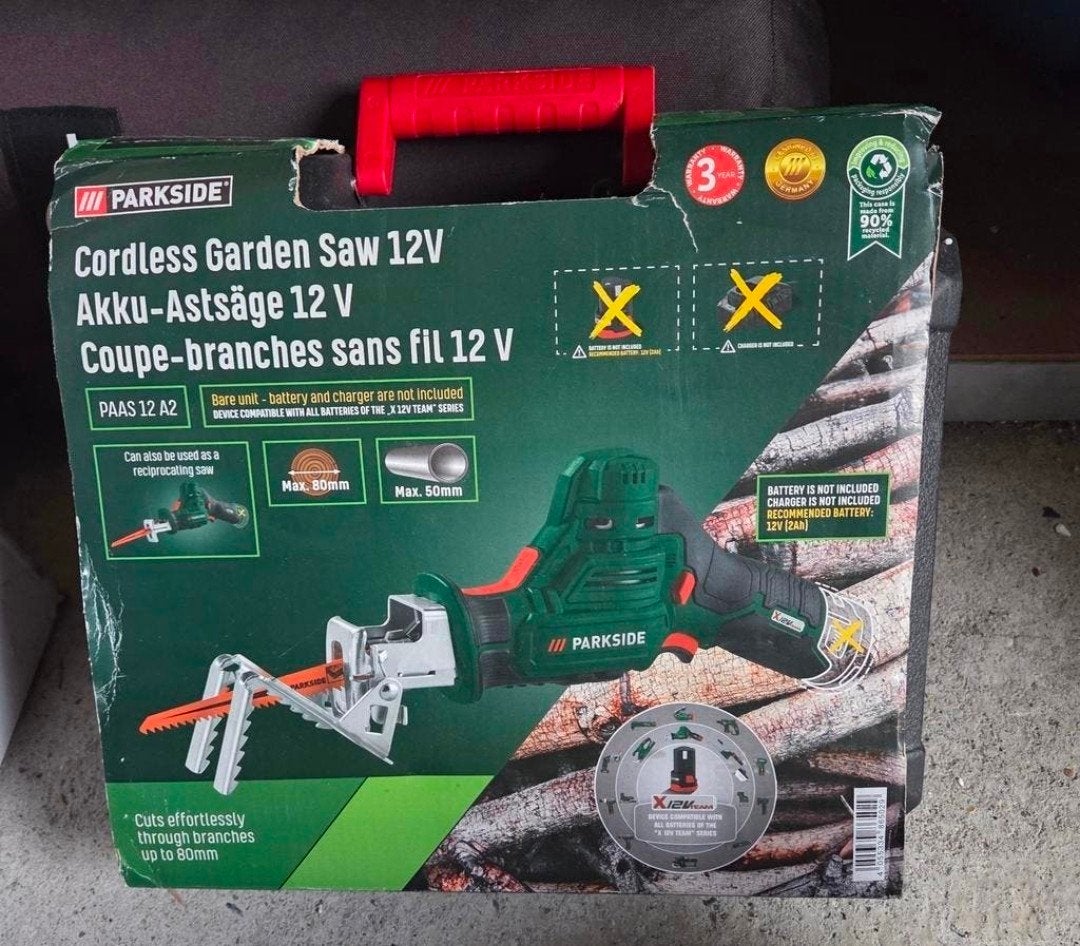 Parkside Accu Takkenzaag 12V - Snoeizaag, Ophalen, 70 mm of meer, Nieuw, Parkside