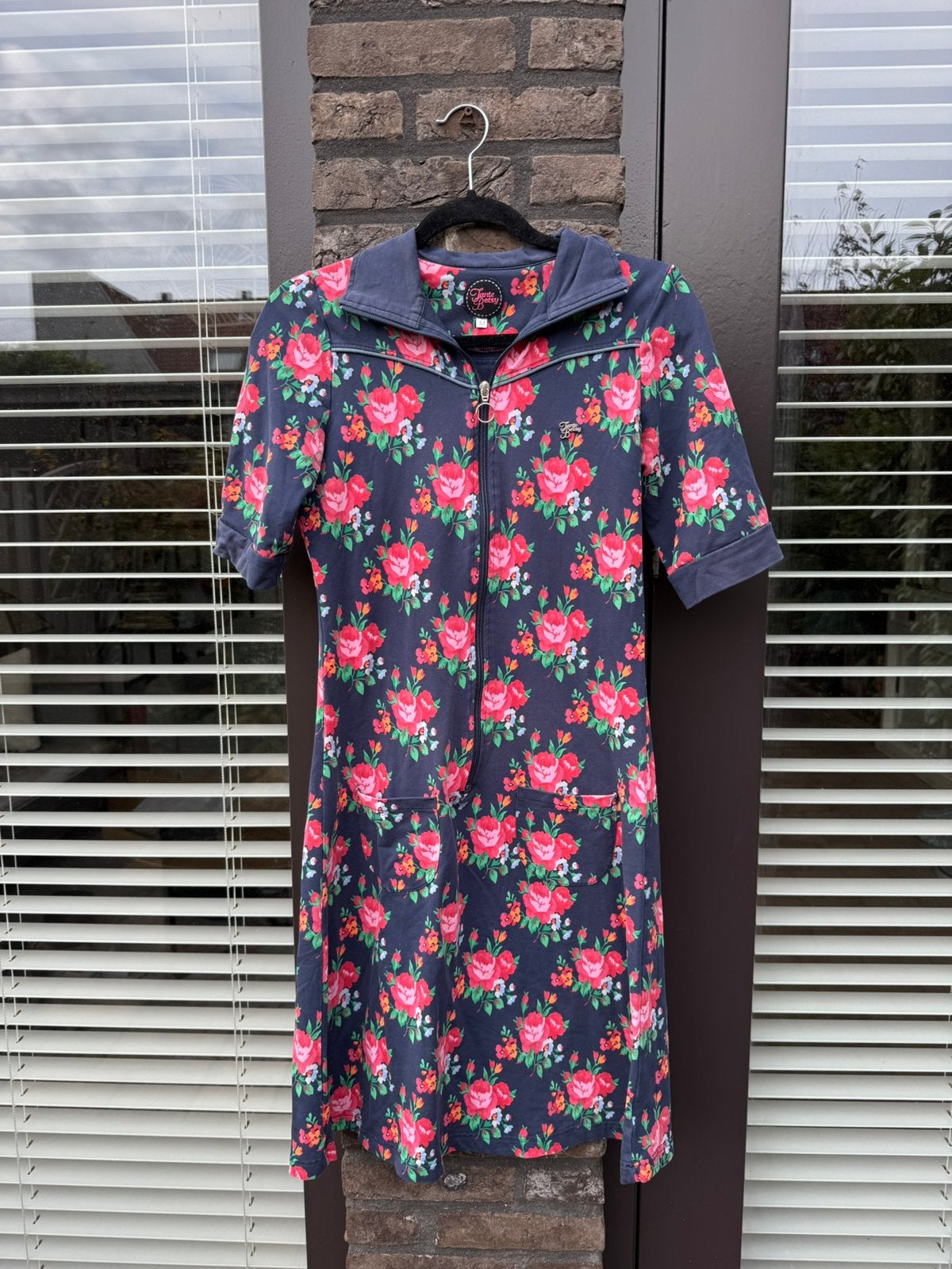 Tante Betsy, jurkje uit de oudere collectie, maat M, Blauw, Zo goed als nieuw, Knielengte, Ophalen