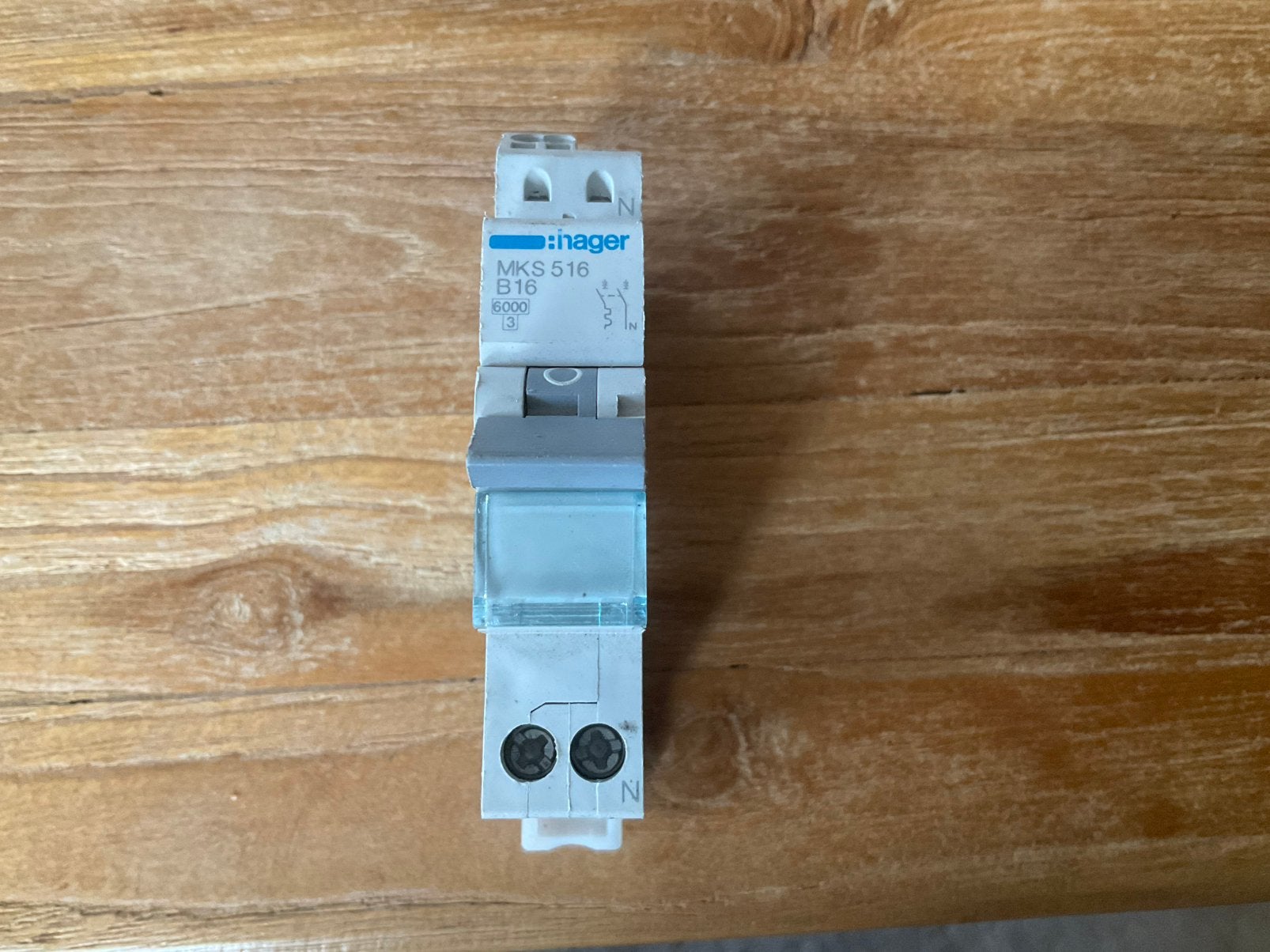 Hager mks 516 b16, Ophalen of Verzenden, Gebruikt, Overige merken, Aardlekschakelaar