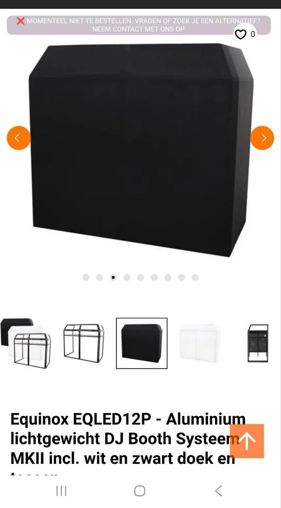 Equinox EQLED12P Aluminium Lichtgewicht DJ Booth Systeem, Ophalen of Verzenden