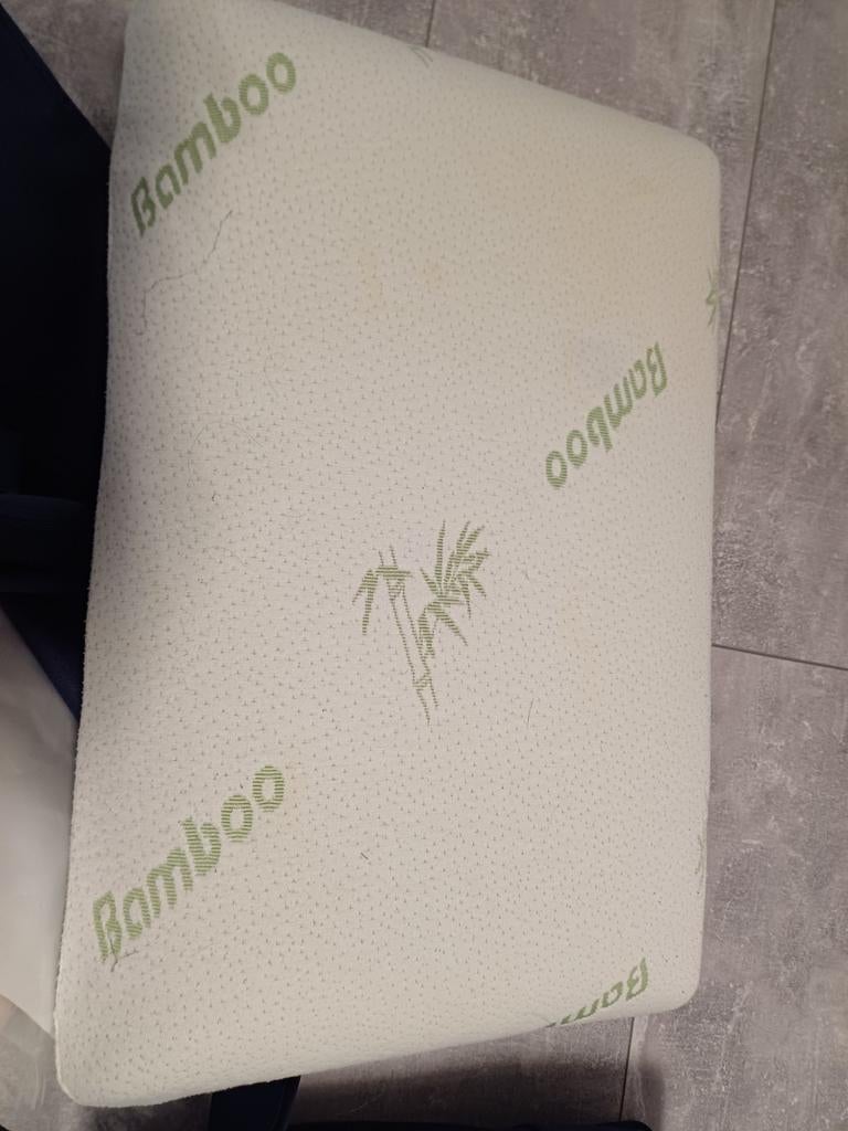 Bamboe Hoofdkussen, Eenpersoons, Wit, Nieuw, Ophalen of Verzenden